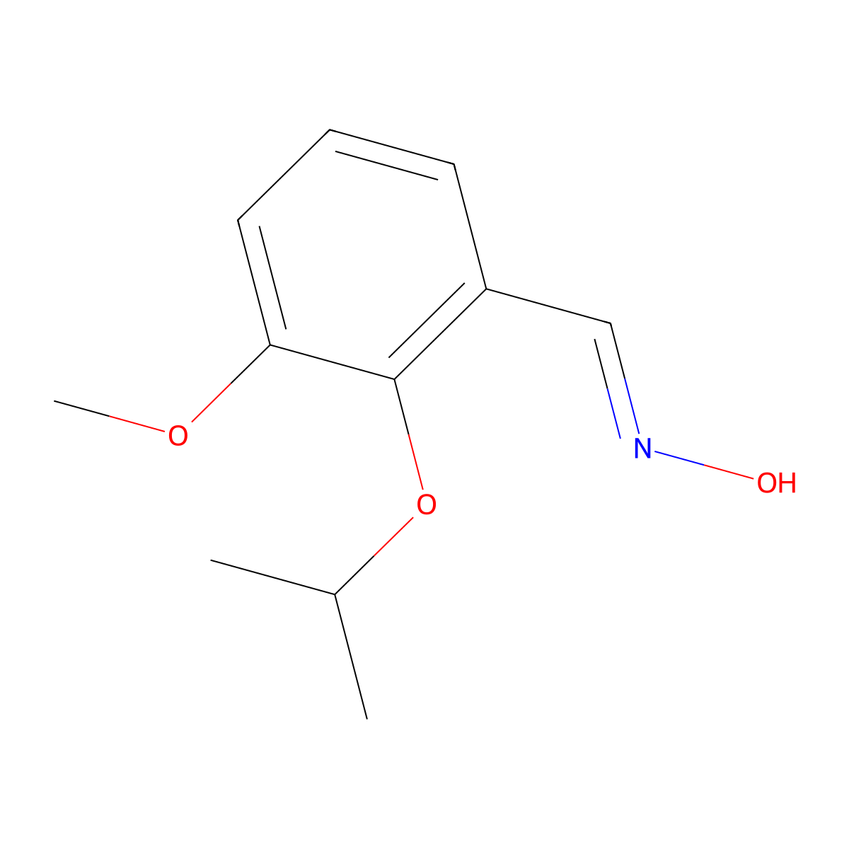 N-({3-Methoxy-2-[(propan-2-yl)oxy]phenyl}methylidene)hydroxylamine molecular structure, CAS 80364-70-1
