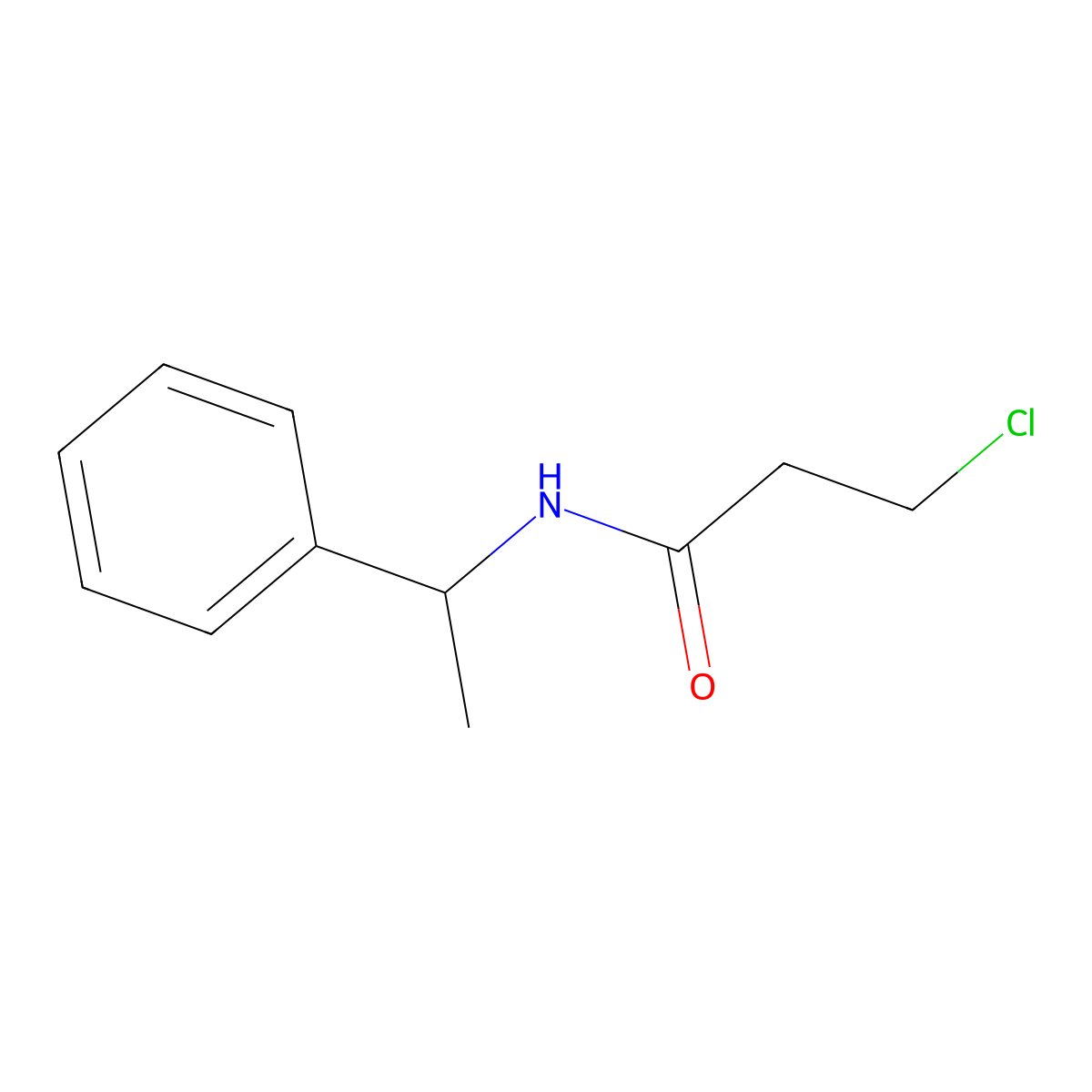 Propanamide, 3-chloro-N-(1-phenylethyl)- molecular structure, CAS 80364-90-5