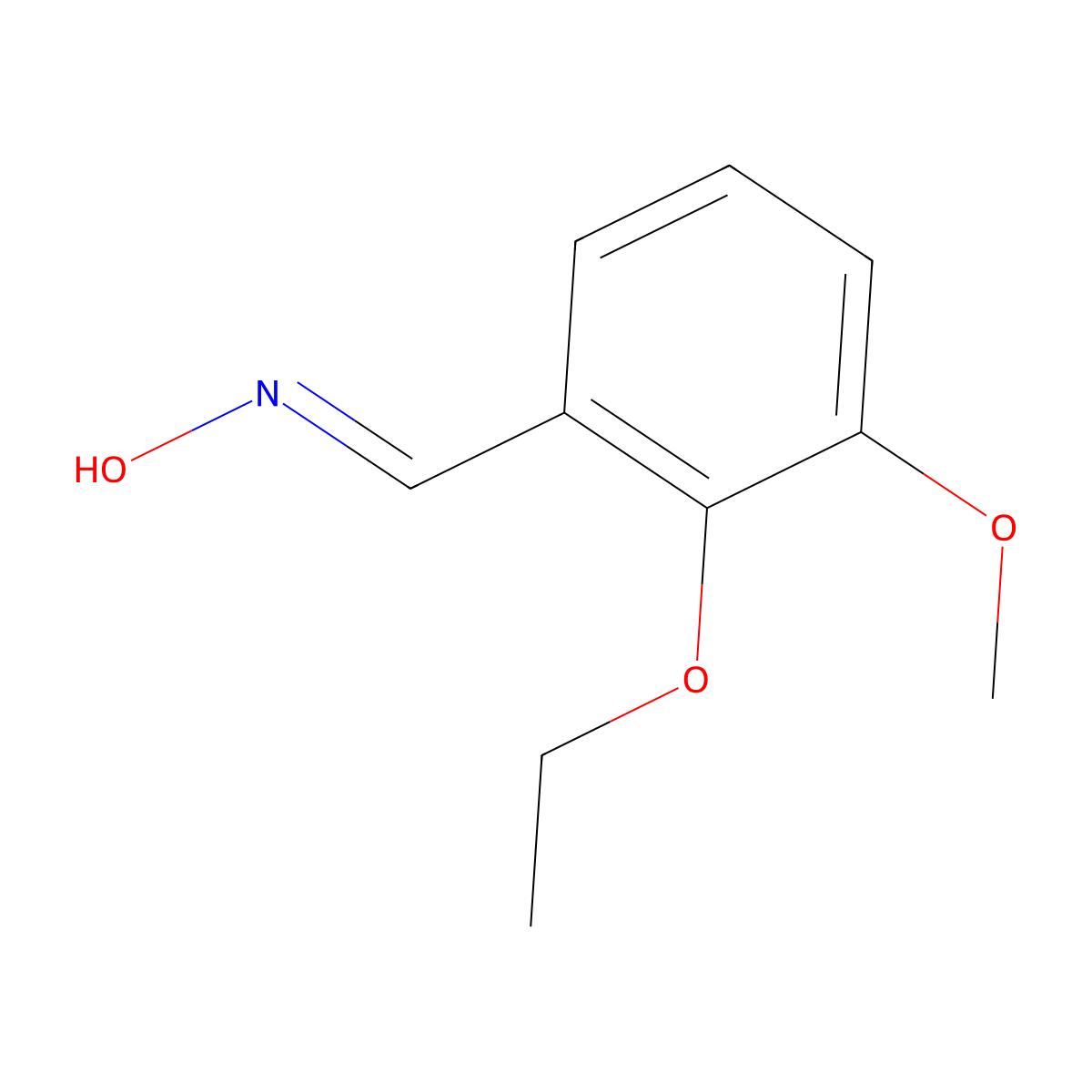 N-[(2-Ethoxy-3-methoxyphenyl)methylidene]hydroxylamine molecular structure, CAS 80364-99-4