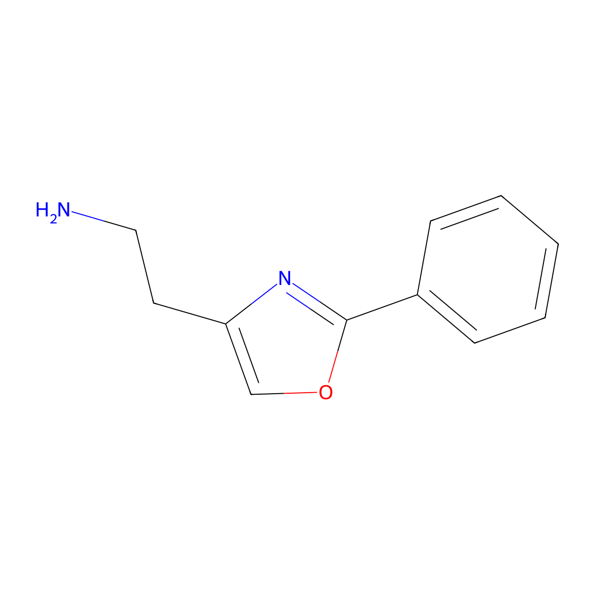 2-(2-Phenyl-1,3-oxazol-4-yl)ethan-1-amine molecular structure, CAS 803641-67-0
