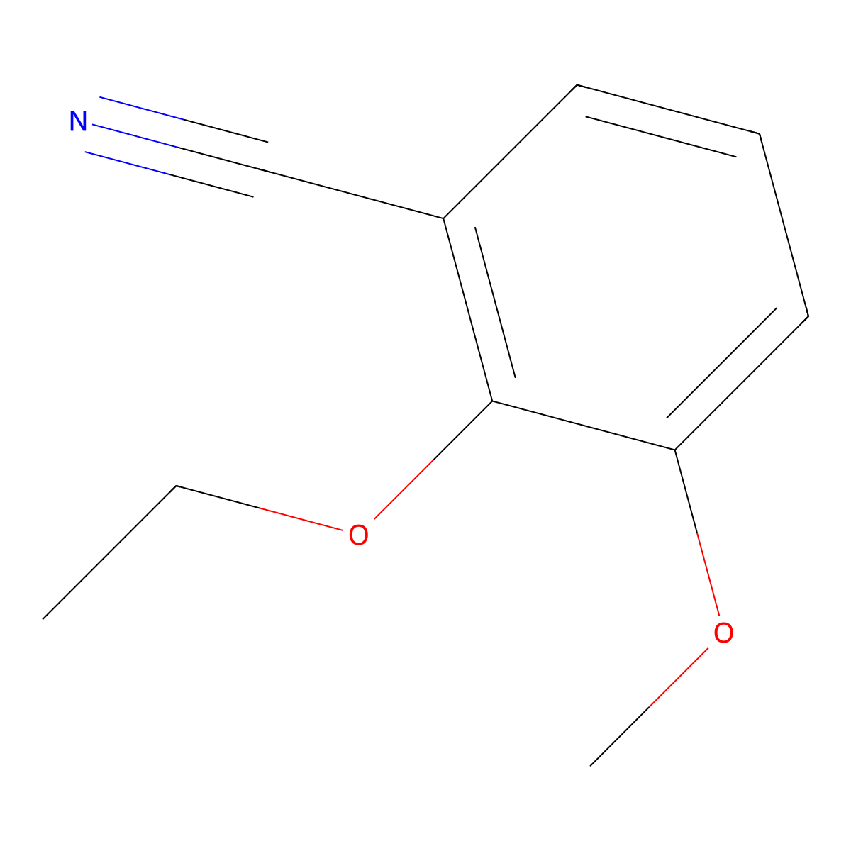 2-Ethoxy-3-methoxybenzonitrile molecular structure, CAS 80365-00-0