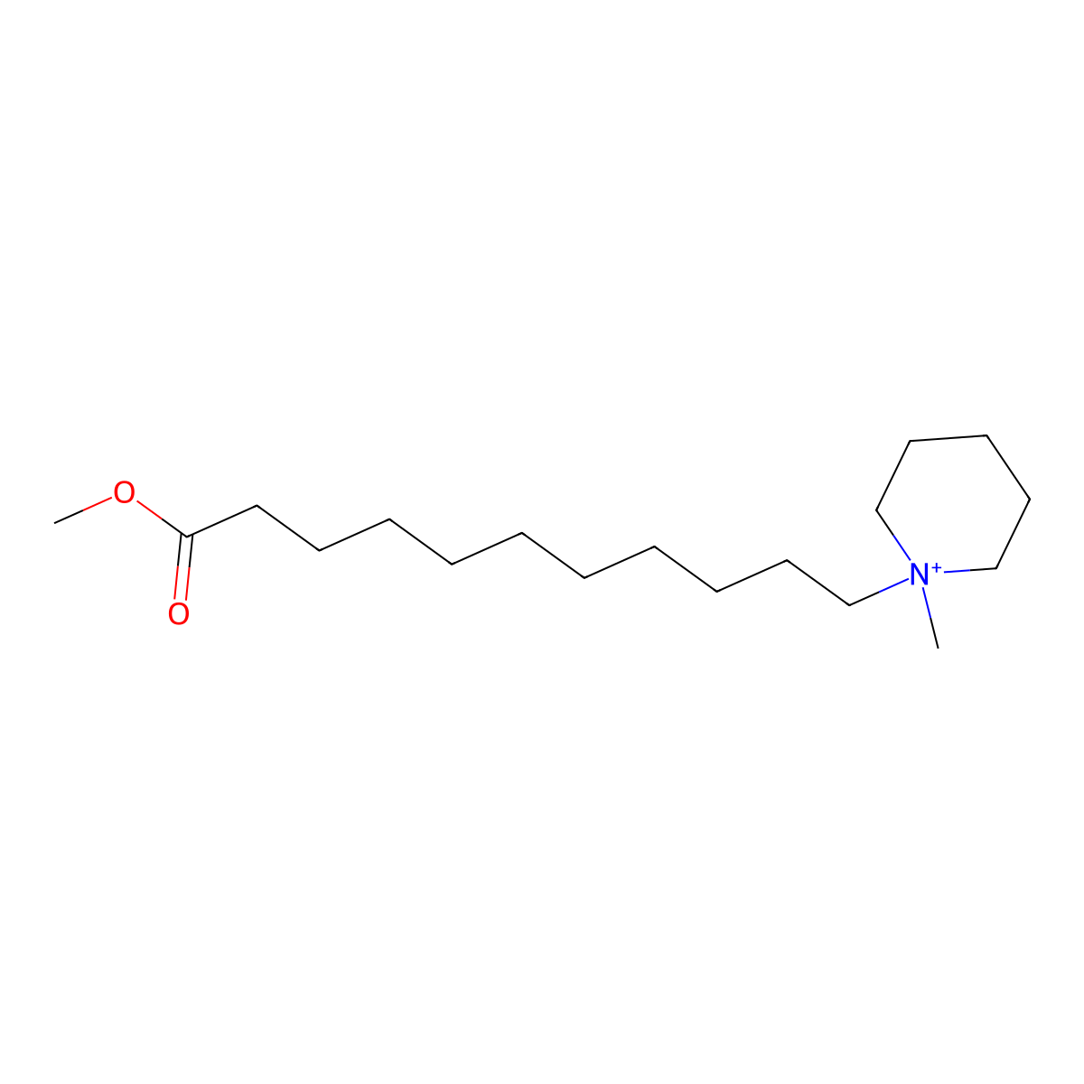 1-(11-Methoxy-11-oxoundecyl)-1-methylpiperidinium molecular structure, CAS 803660-08-4