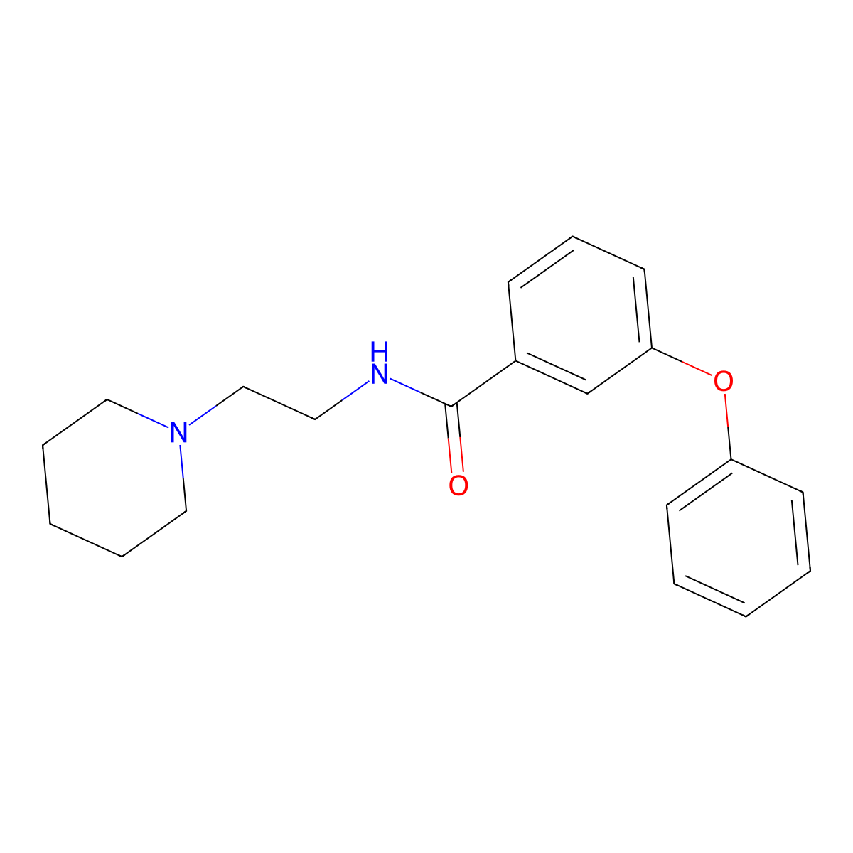 3-phenoxy-N-(2-piperidin-1-ylethyl)benzamide molecular structure, CAS 803662-18-2