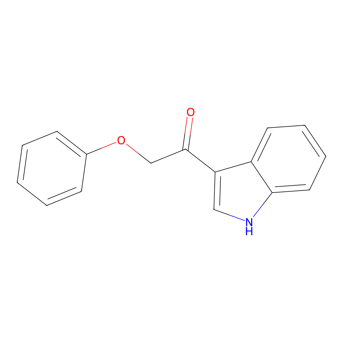1-(1H-indol-3-yl)-2-phenoxyethanone molecular structure, CAS 803683-12-7