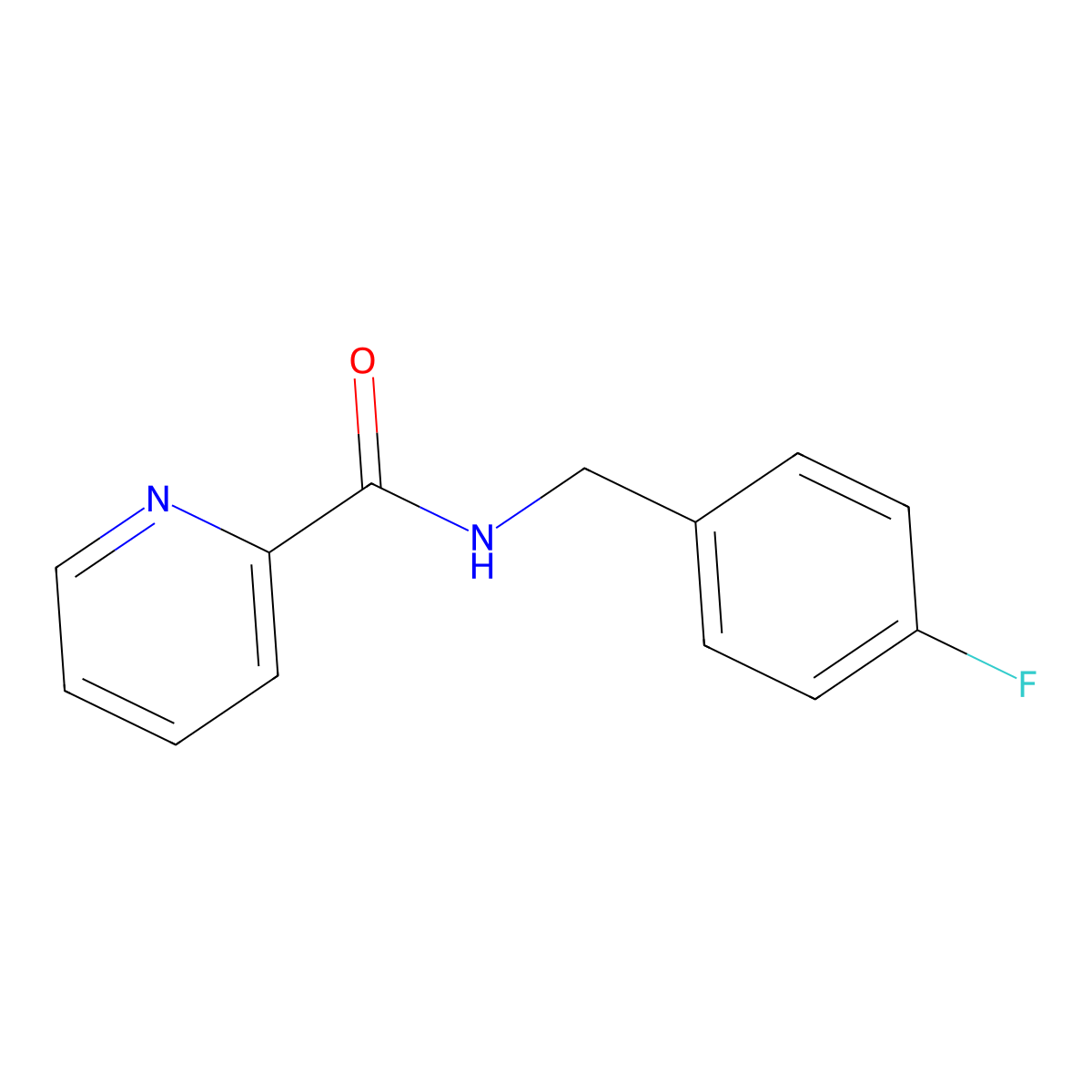 N-[(4-fluorophenyl)methyl]pyridine-2-carboxamide molecular structure, CAS 803694-10-2