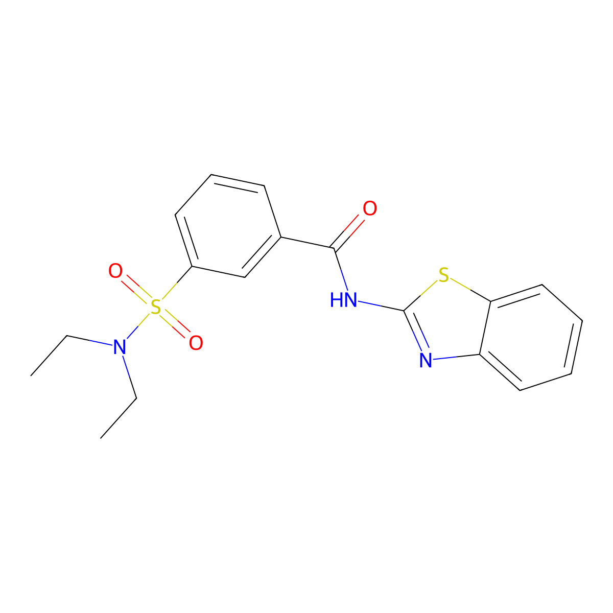 N-(1,3-benzothiazol-2-yl)-3-(diethylsulfamoyl)benzamide molecular structure, CAS 803697-34-9