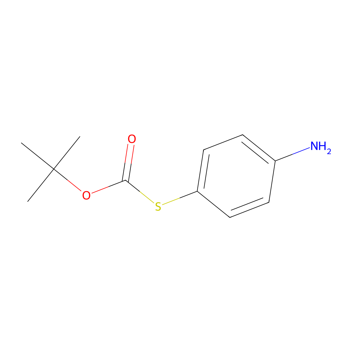 S-(4-Aminophenyl) O-tert-butyl carbonothioate molecular structure, CAS 803699-60-7