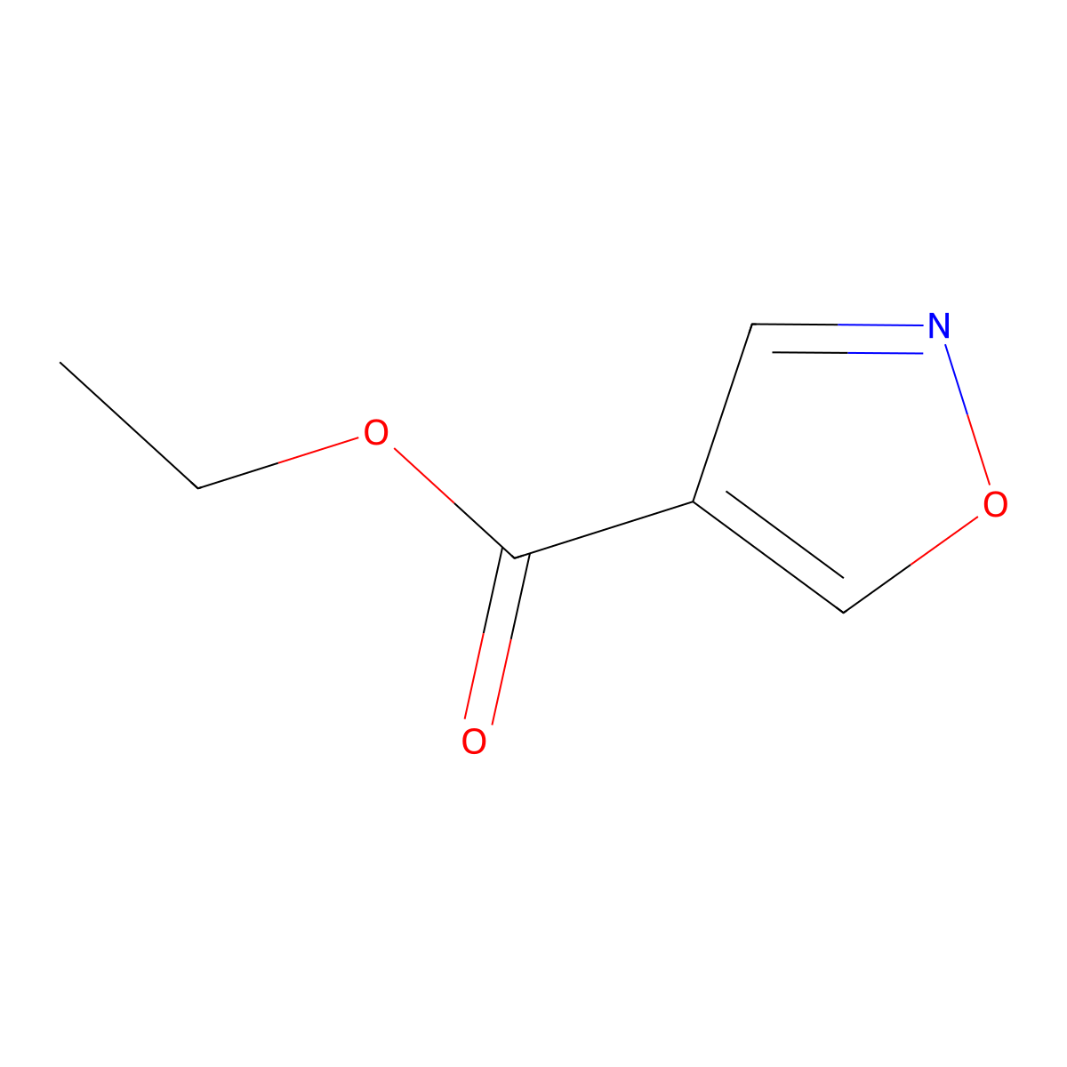 Ethyl 1,2-oxazole-4-carboxylate molecular structure, CAS 80370-40-7