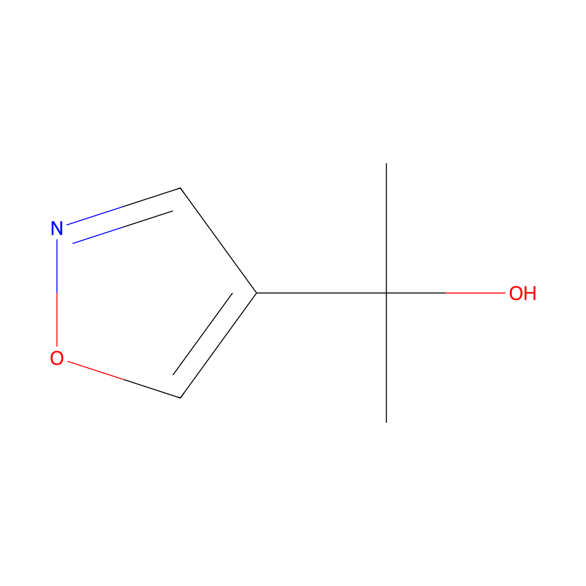 4-(2-Hydroxypropan-2-YL)isoxazole molecular structure, CAS 80370-41-8