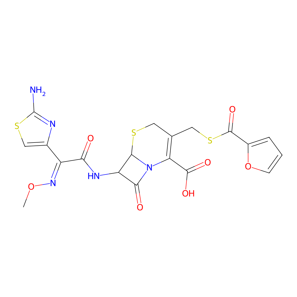 Ceftiofur molecular structure, CAS 80370-57-6