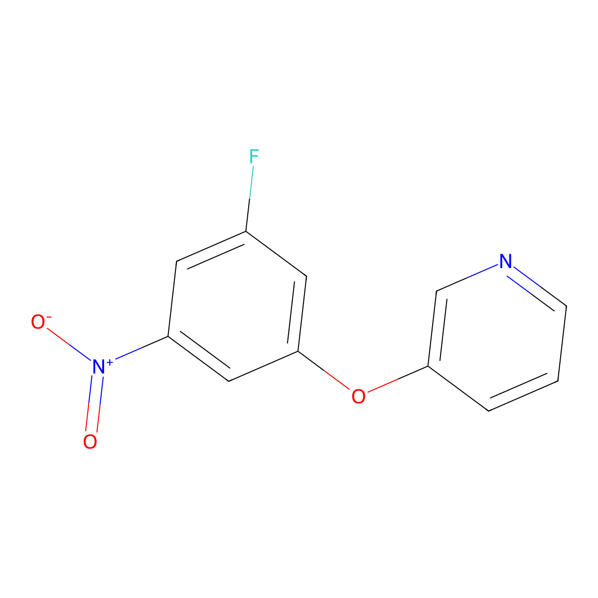 3-(3-Fluoro-5-nitrophenoxy)pyridine molecular structure, CAS 803700-29-0