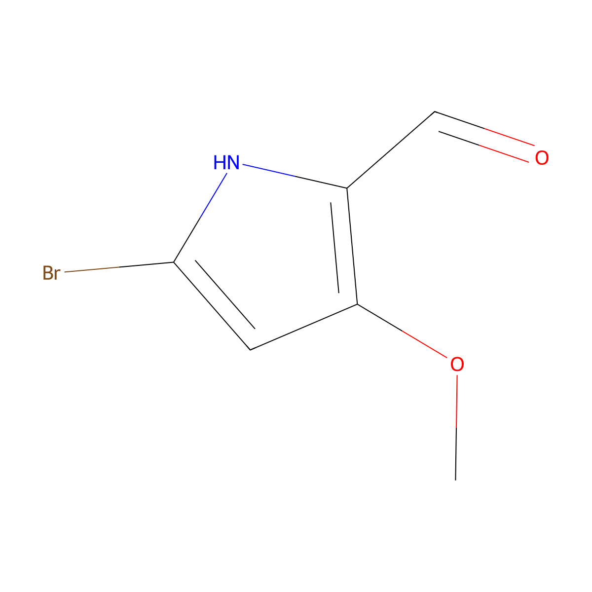 5-bromo-3-methoxy-1H-pyrrole-2-carbaldehyde molecular structure, CAS 803712-69-8