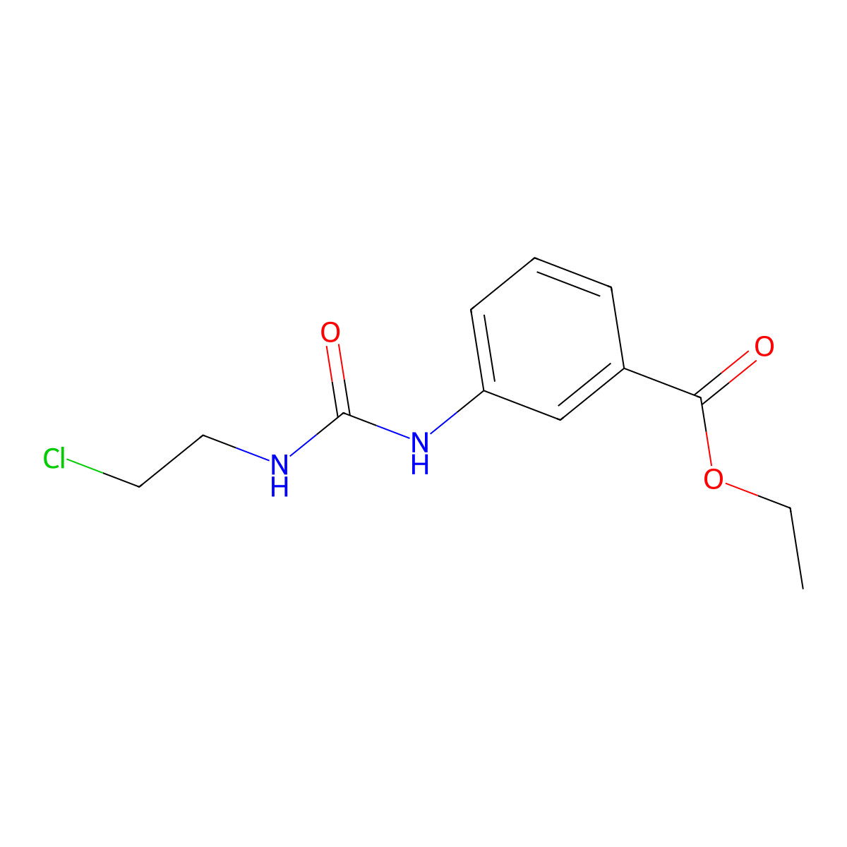Ethyl 3-({[(2-Chloroethyl)amino]carbonyl}amino)benzoate molecular structure, CAS 803729-93-3