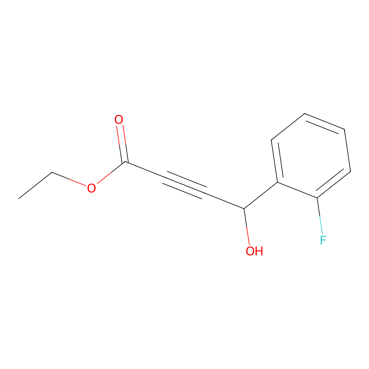 2-Butynoic acid, 4-(2-fluorophenyl)-4-hydroxy-, ethyl ester molecular structure, CAS 803732-70-9