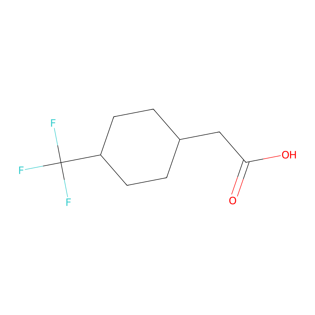 2-(4-(Trifluoromethyl)cyclohexyl)acetic acid molecular structure, CAS 803736-46-1