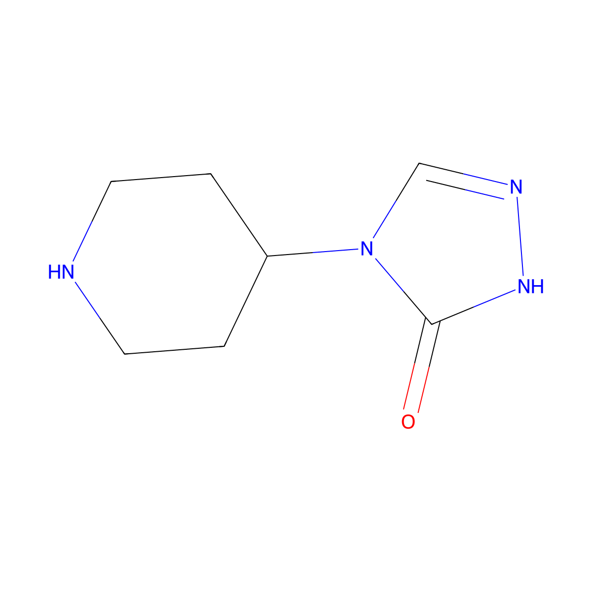 2,4-Dihydro-4-(4-piperidinyl)-3H-1,2,4-triazol-3-one molecular structure, CAS 803736-70-1