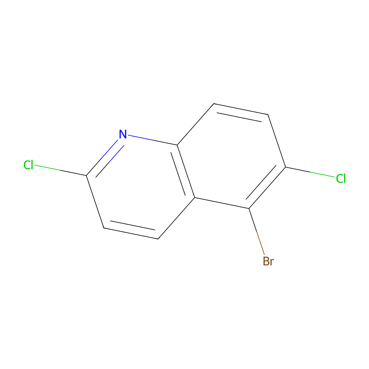 5-Bromo-2,6-dichloroquinoline molecular structure, CAS 803736-82-5