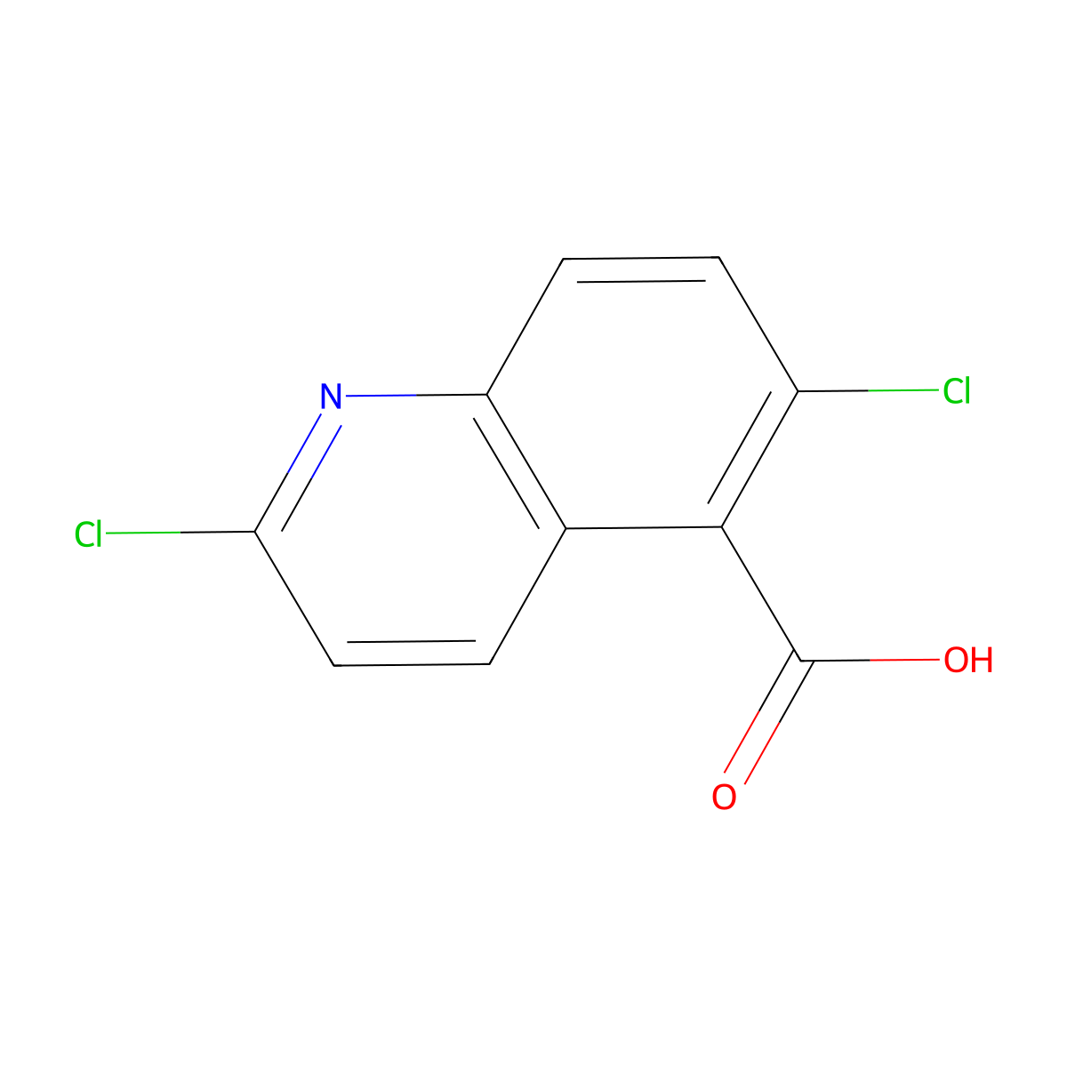 2,6-Dichloroquinoline-5-carboxylic acid molecular structure, CAS 803736-83-6