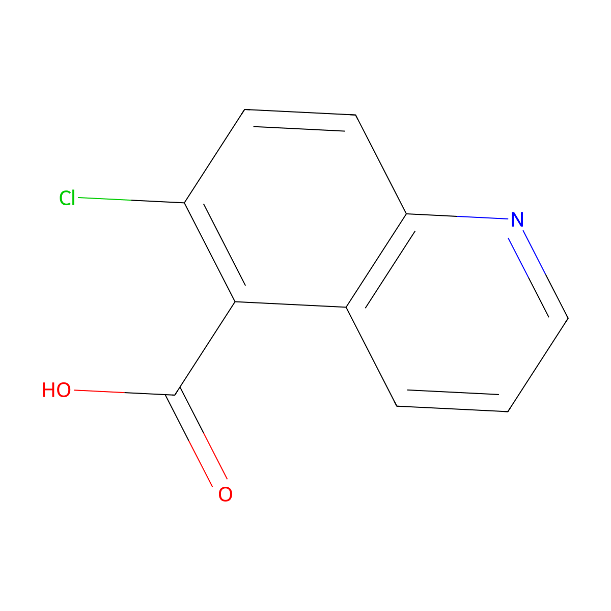 6-Chloro-5-quinolinecarboxylic acid molecular structure, CAS 803736-96-1