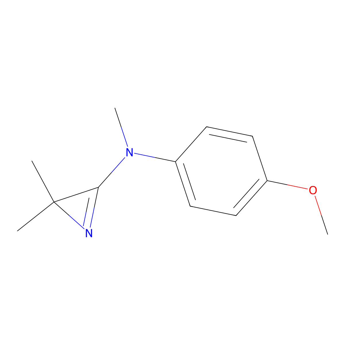 N-(4-methoxyphenyl)-N,2,2-trimethyl-2H-azirin-3-amine molecular structure, CAS 803738-84-3