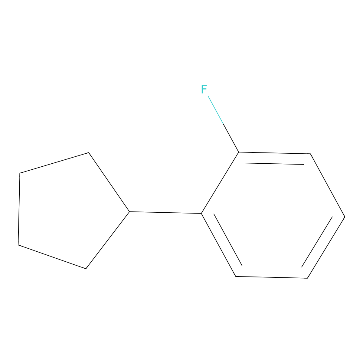 1-Cyclopentyl-2-fluorobenzene molecular structure, CAS 803745-27-9