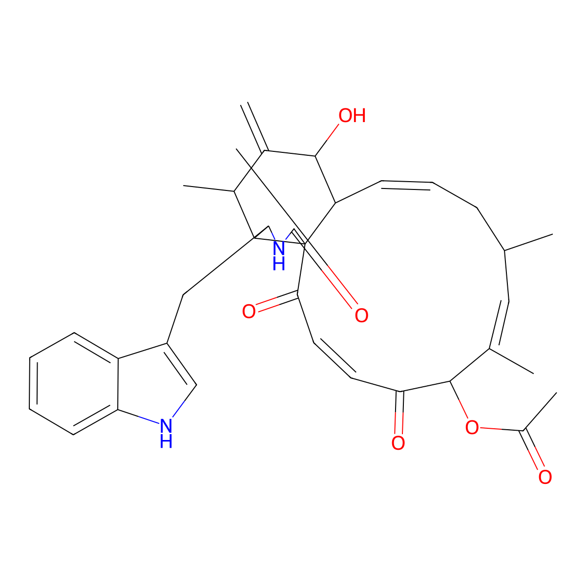 19-O-Acetylchaetoglobosin D molecular structure, CAS 80375-19-5