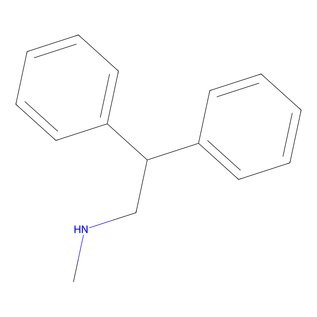 N-Methyl-2,2-diphenylethan-1-amine molecular structure, CAS 80376-82-5