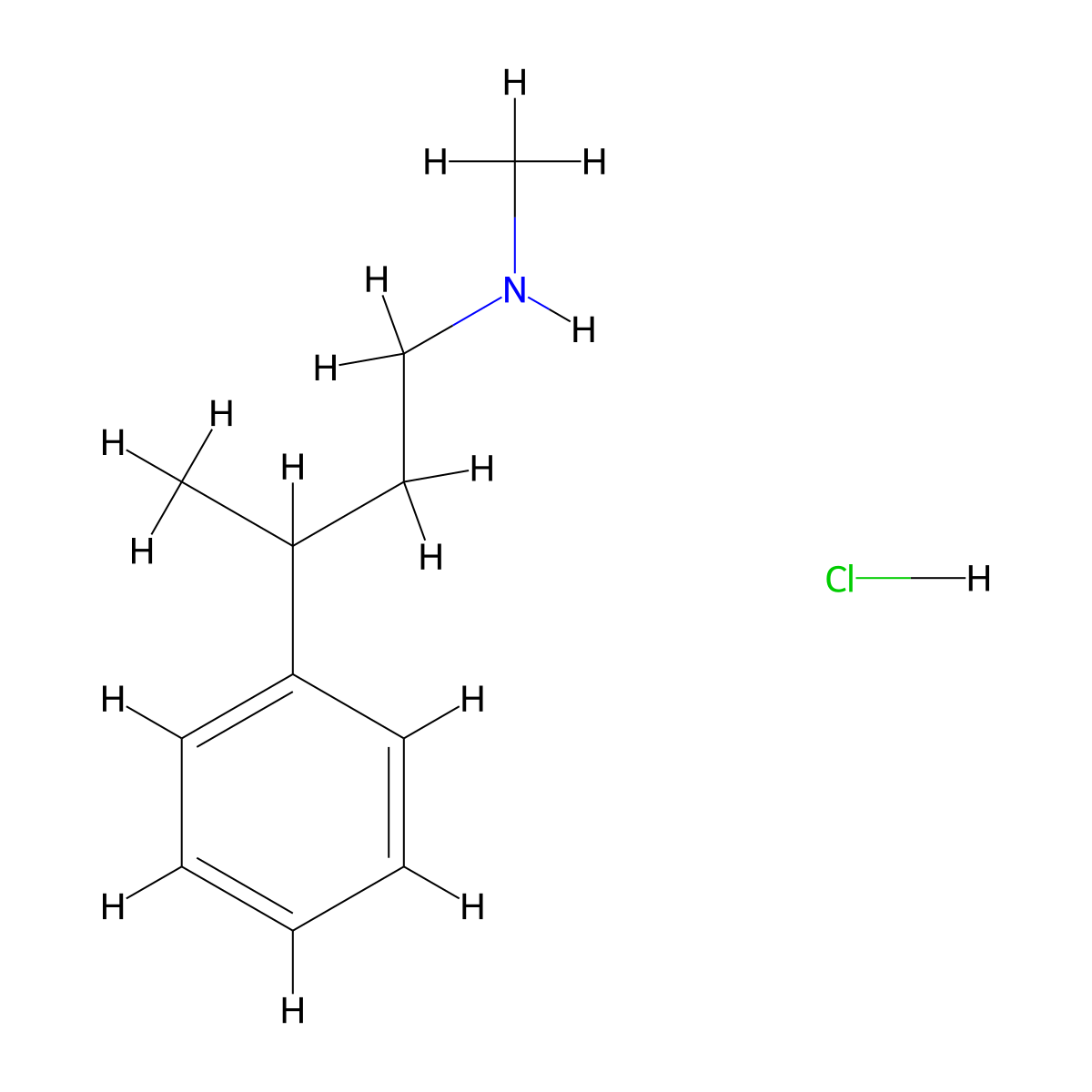 Methyl(3-phenylbutyl)amine hydrochloride molecular structure, CAS 80376-86-9