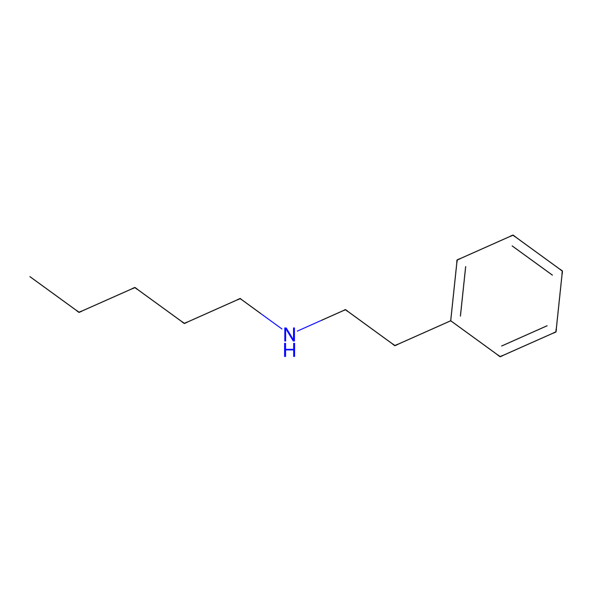 N-(2-phenylethyl)pentan-1-amine molecular structure, CAS 80377-02-2