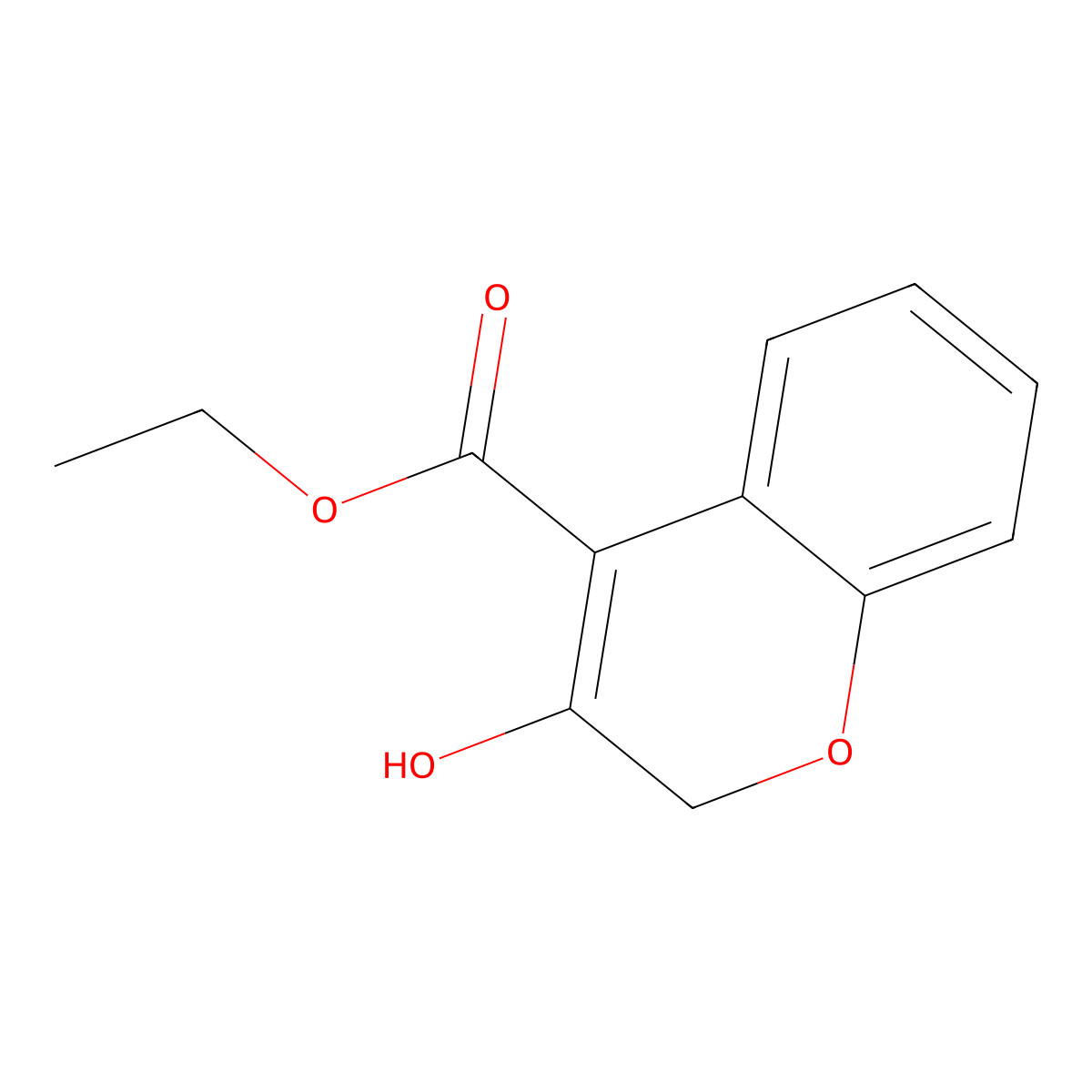 ethyl 3-hydroxy-2H-chromene-4-carboxylate molecular structure, CAS 80379-31-3