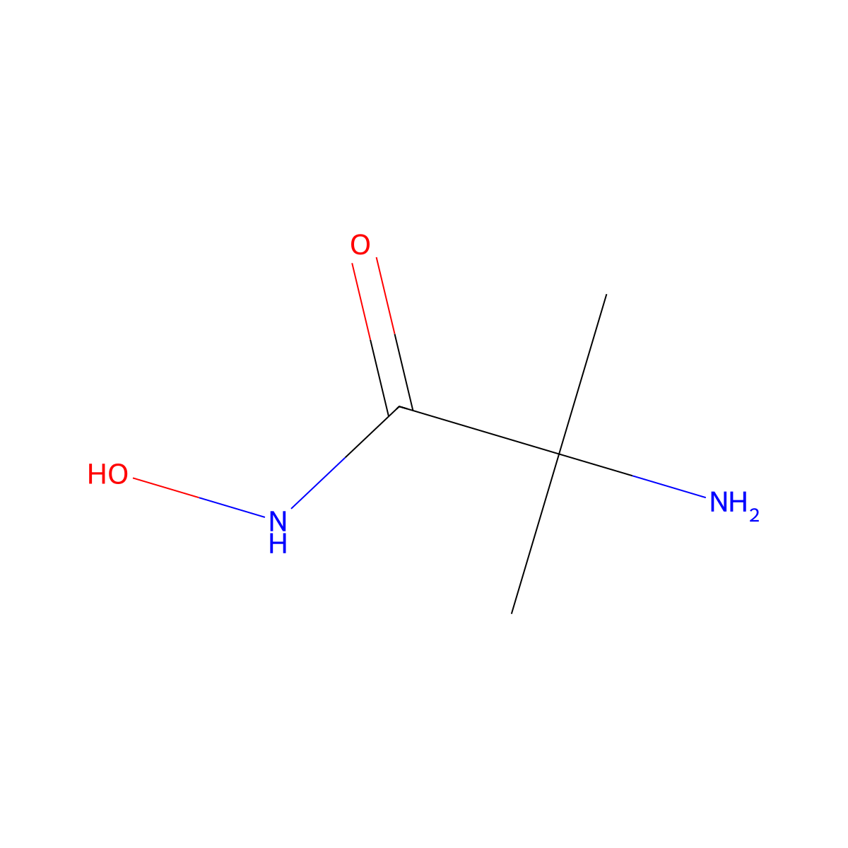 2-amino-N-hydroxy-2-methylpropanamide molecular structure, CAS 80382-64-5