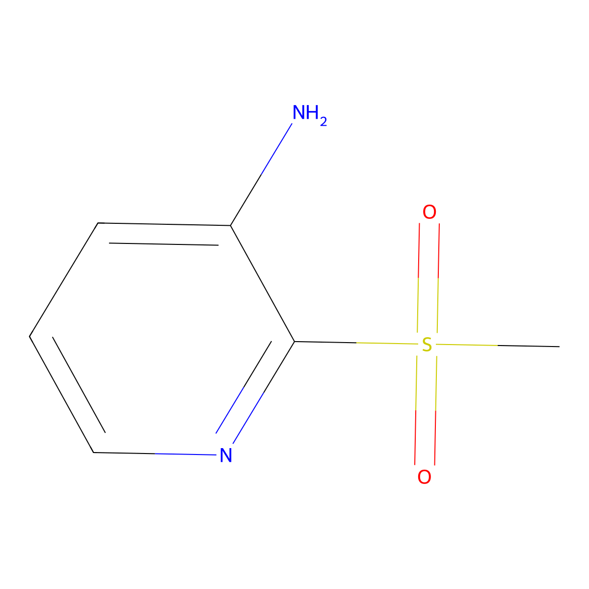 2-(Methylsulfonyl)-3-pyridinamine molecular structure, CAS 80383-38-6
