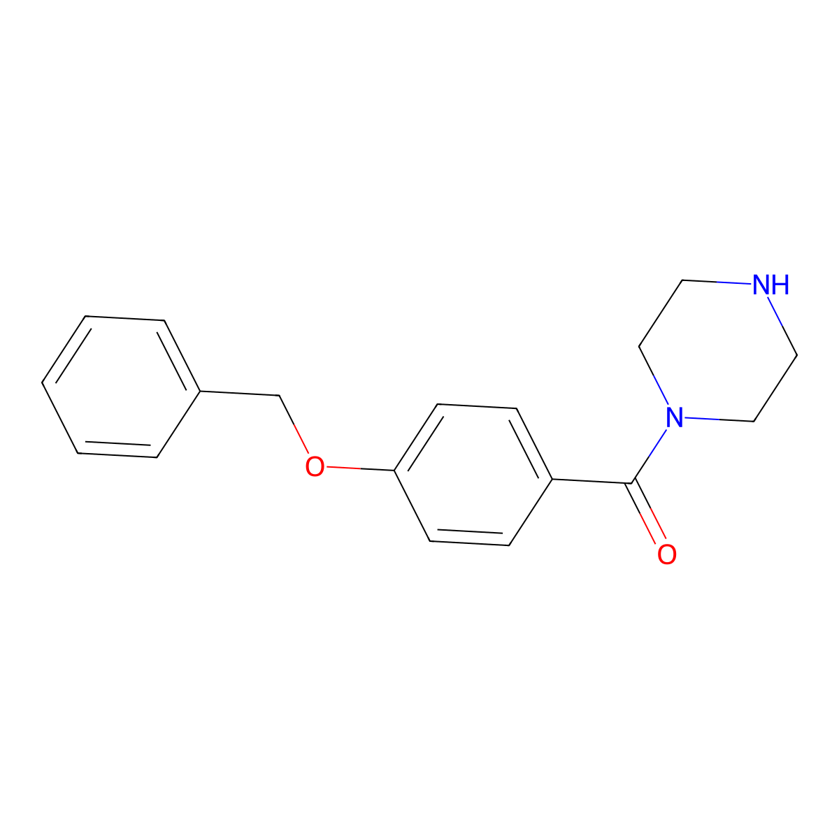 1-[4-(Benzyloxy)benzoyl]piperazine molecular structure, CAS 80385-16-6