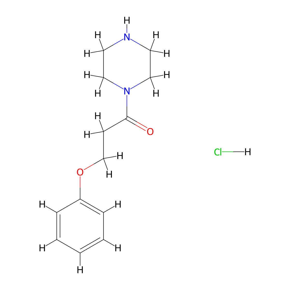 3-Phenoxy-1-(piperazin-1-yl)propan-1-one hydrochloride molecular structure, CAS 80385-33-7