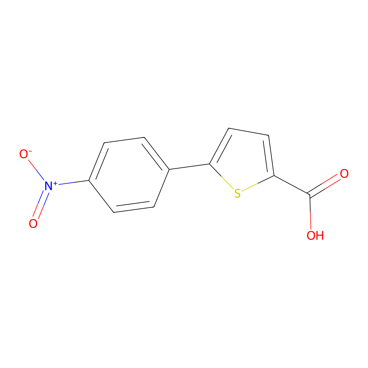5-(4-Nitrophenyl)thiophene-2-carboxylic acid molecular structure, CAS 80387-79-7