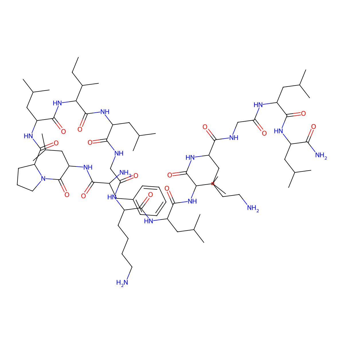 Mast Cell Degranulating (MCD) Peptide HR-2 molecular structure, CAS 80388-04-1