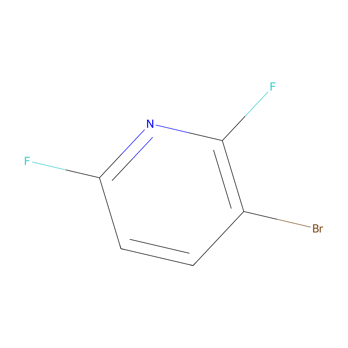 3-Bromo-2,6-difluoropyridine molecular structure, CAS 80392-79-6