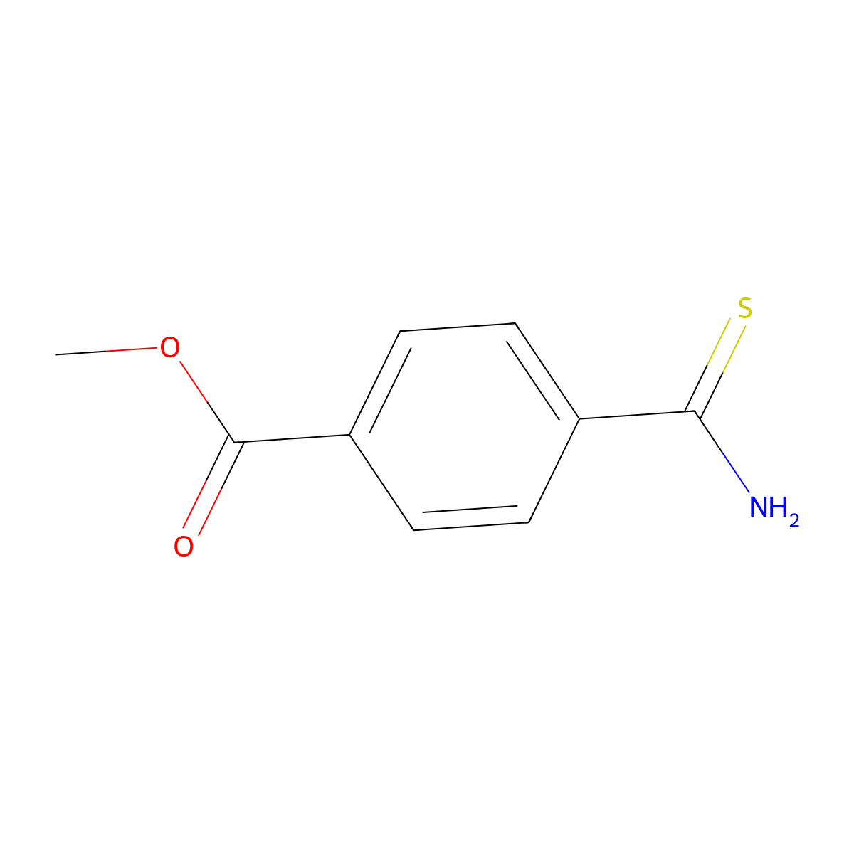 Methyl 4-carbamothioylbenzoate molecular structure, CAS 80393-38-0