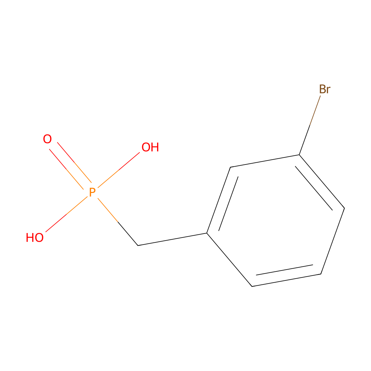 3-Bromobenzylphosphonic acid molecular structure, CAS 80395-12-6