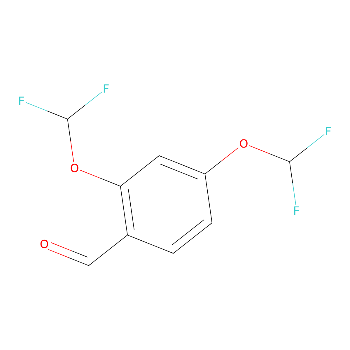 2,4-Bis(difluoromethoxy)benzaldehyde molecular structure, CAS 80395-30-8
