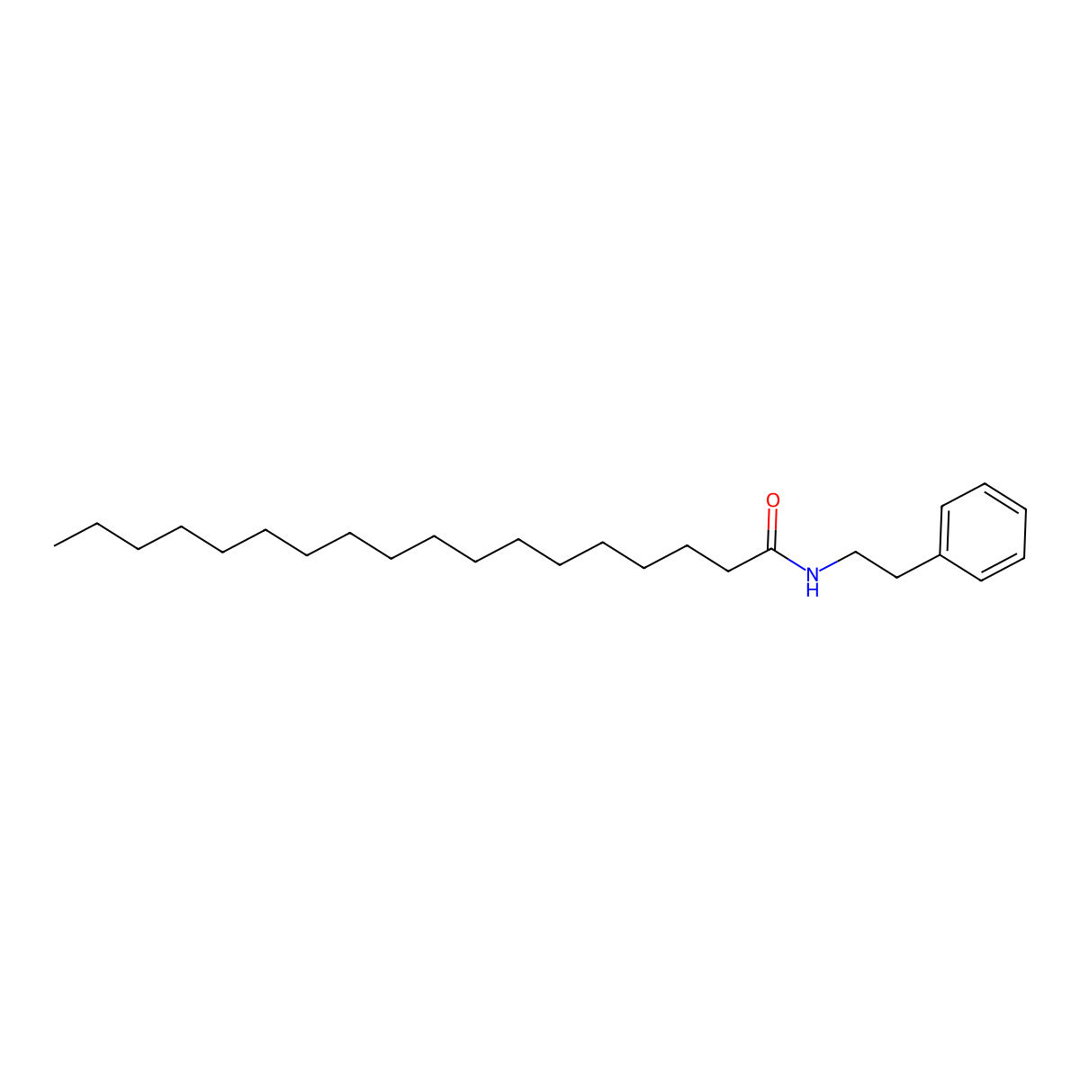 N-(2-phenylethyl)octadecanamide molecular structure, CAS 80396-04-9