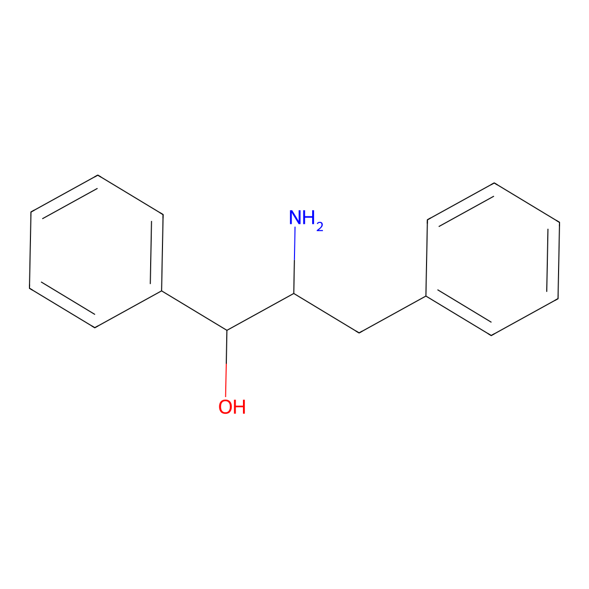2-Amino-1,3-diphenylpropan-1-ol molecular structure, CAS 80396-17-4