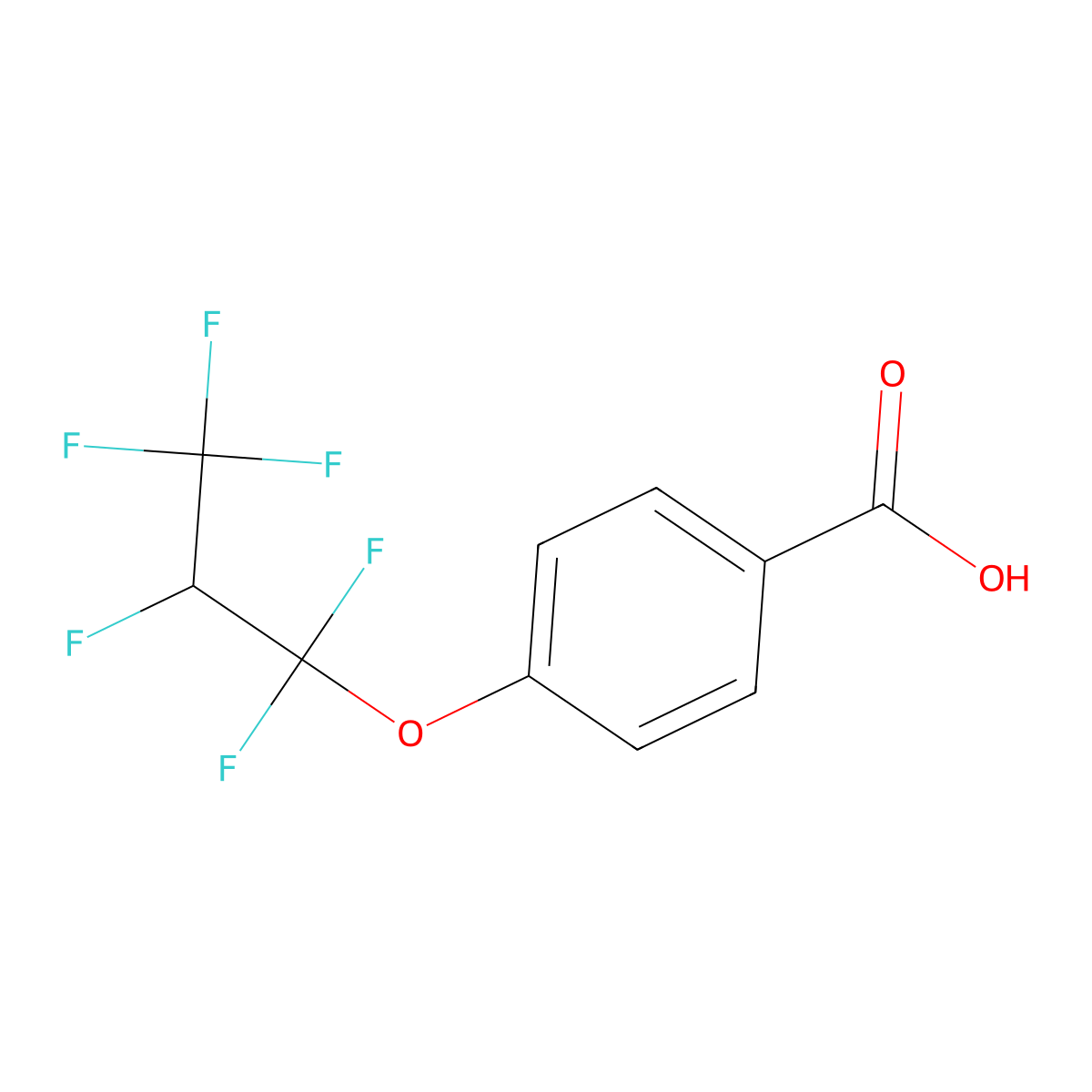 4-(1,1,2,3,3,3-Hexafluoropropoxy)benzoic acid molecular structure, CAS 80397-17-7