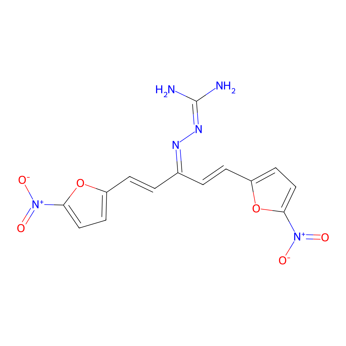 Nitrovin molecular structure, CAS 804-36-4