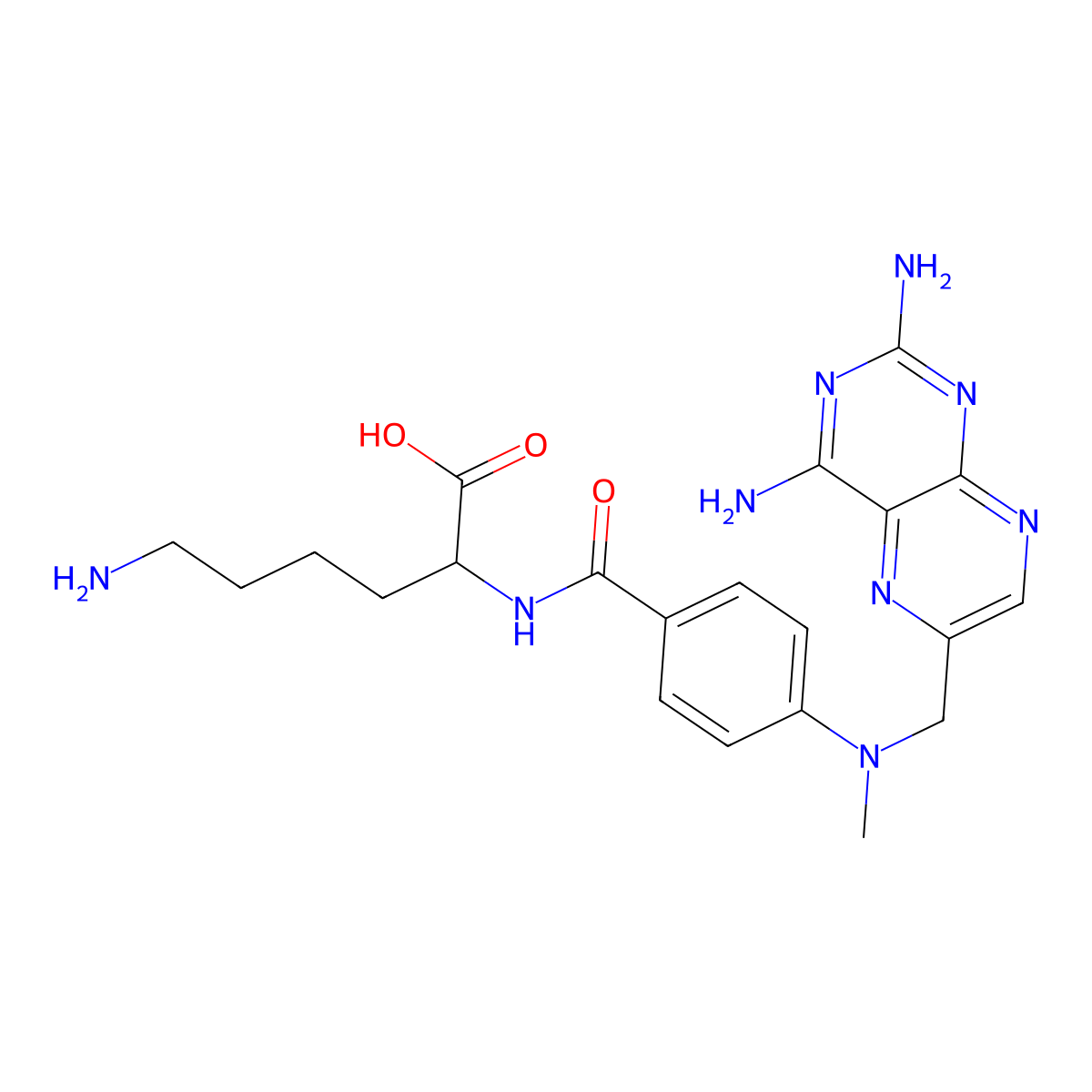 Lysine-methotrexate molecular structure, CAS 80407-56-3