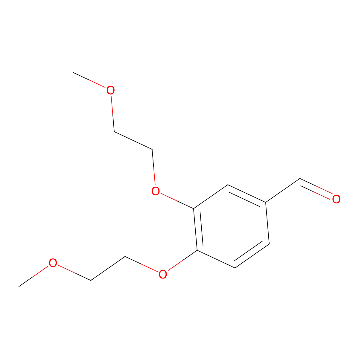 3,4-Bis(2-methoxyethoxy)benzaldehyde molecular structure, CAS 80407-64-3