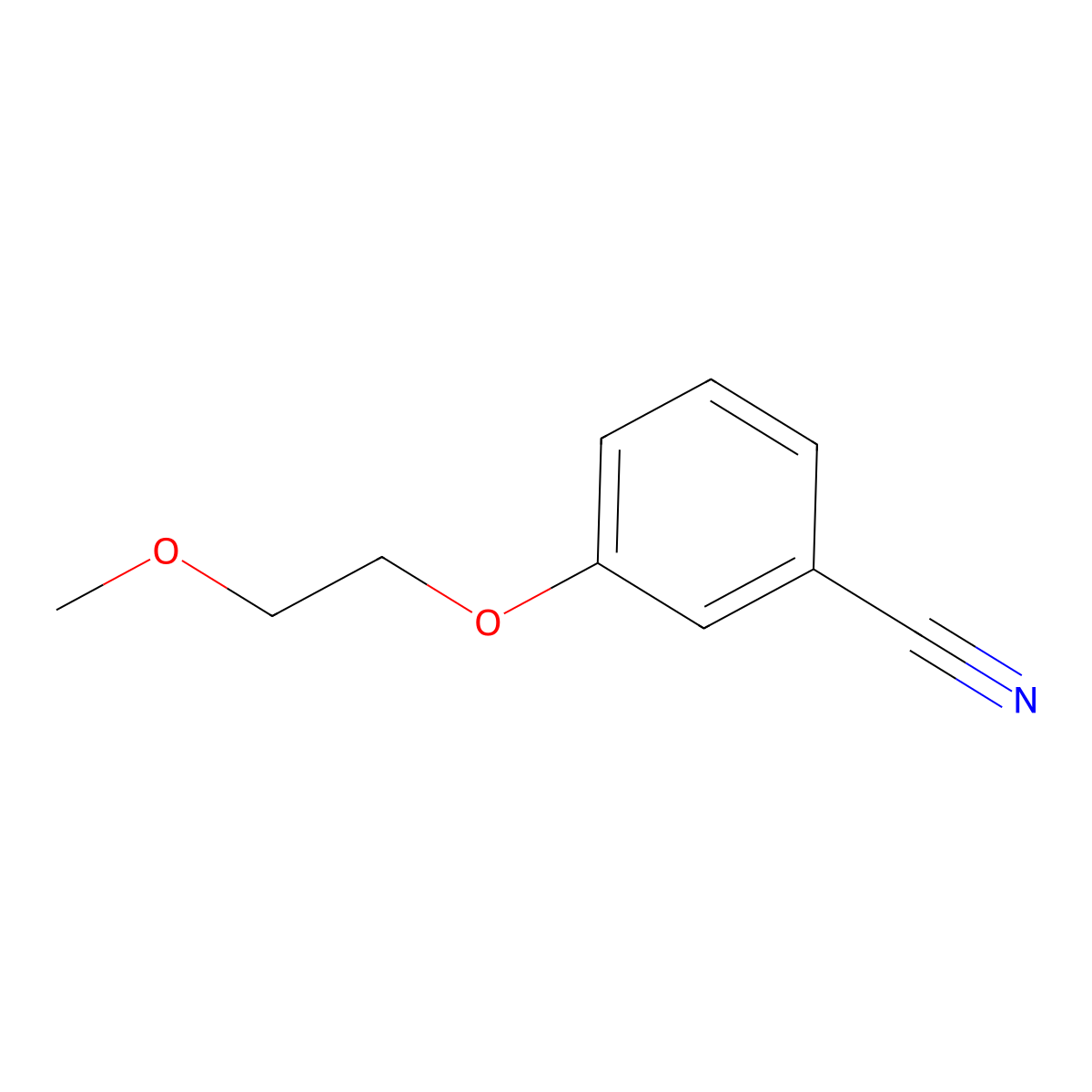 3-(2-Methoxyethoxy)benzonitrile molecular structure, CAS 80407-67-6