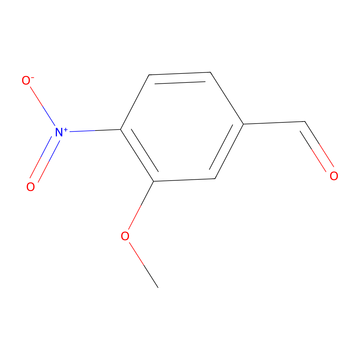3-Methoxy-4-nitrobenzaldehyde molecular structure, CAS 80410-57-7