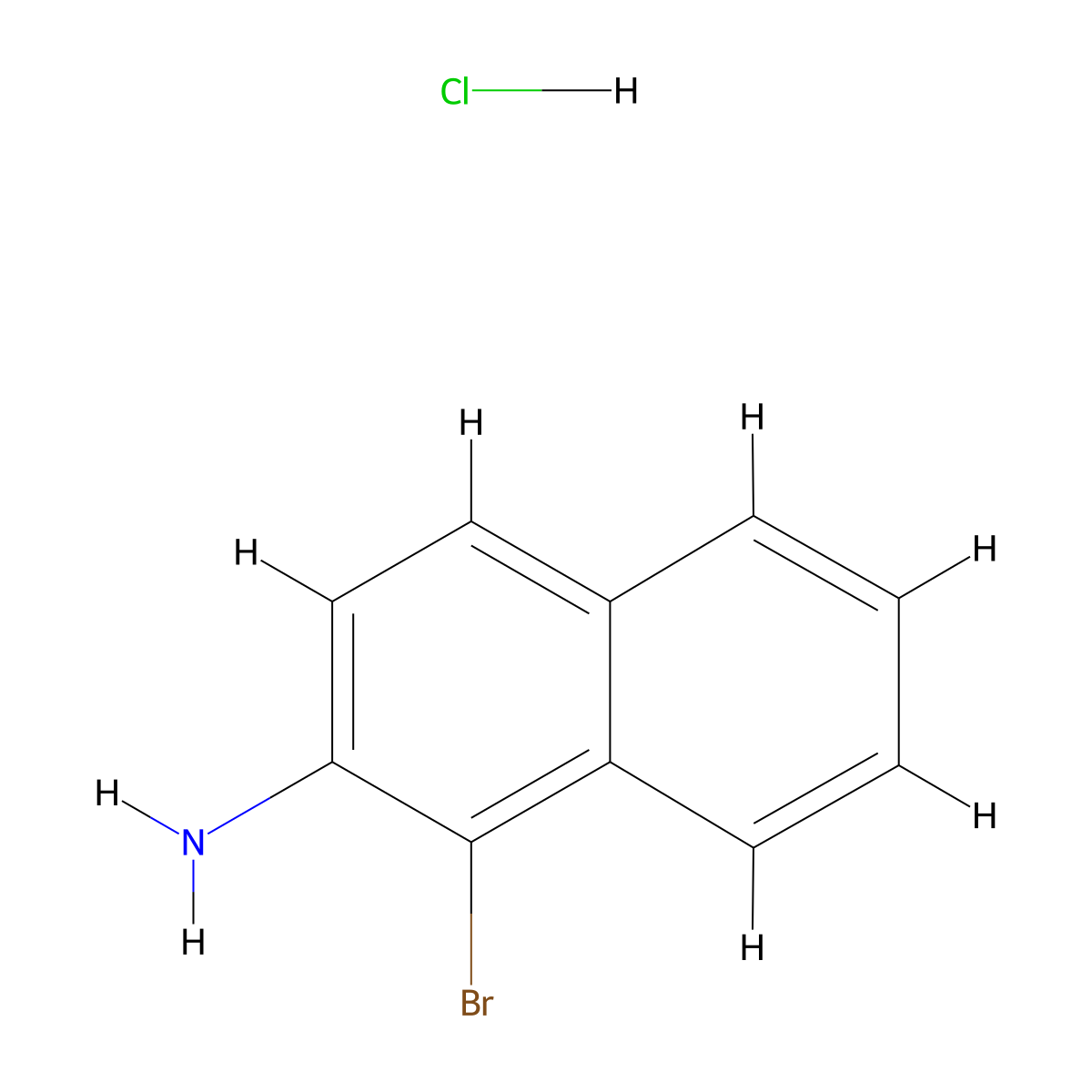 1-Bromonaphthalen-2-amine hydrochloride molecular structure, CAS 80413-60-1