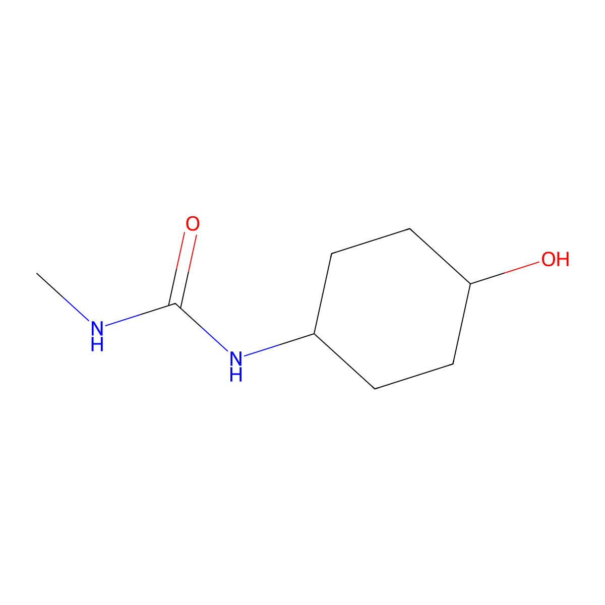 3-Methyl-1-[(1r,4r)-4-hydroxycyclohexyl]urea molecular structure, CAS 80413-65-6